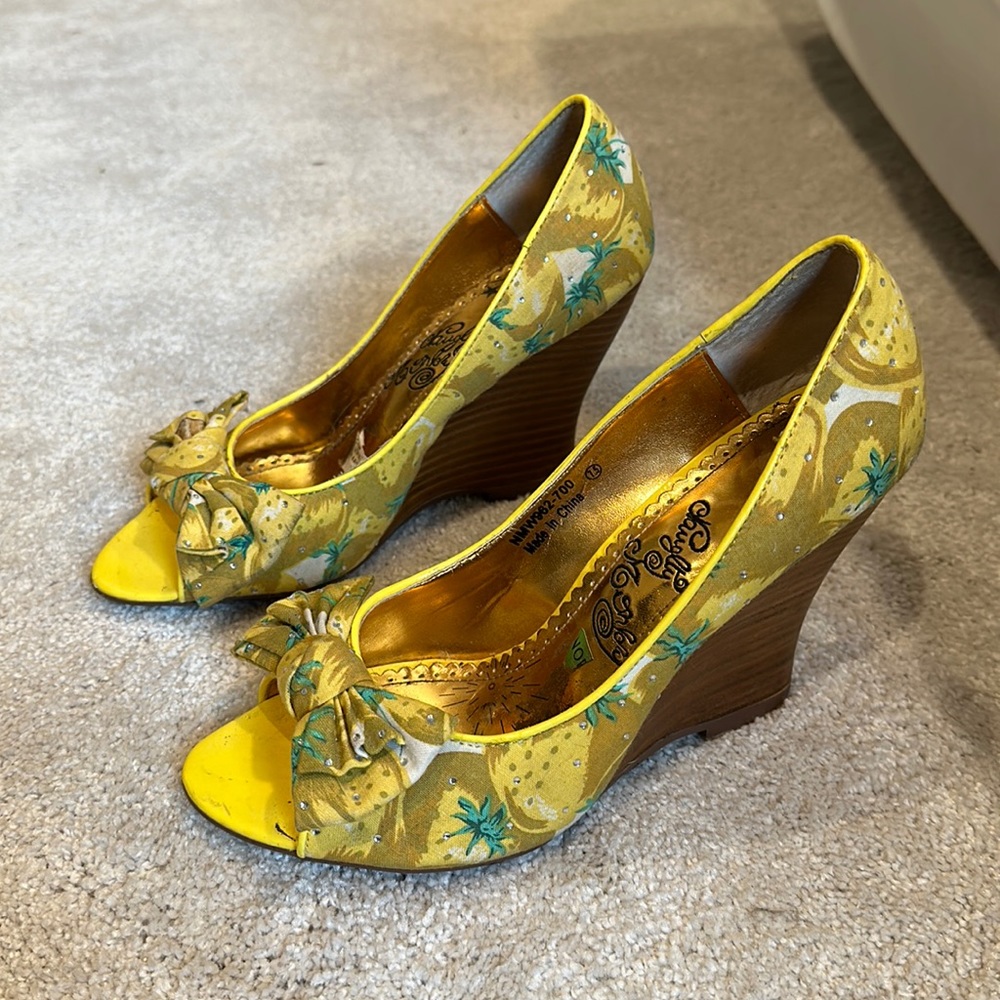 Naughty Monkey Peep Toe Wedges